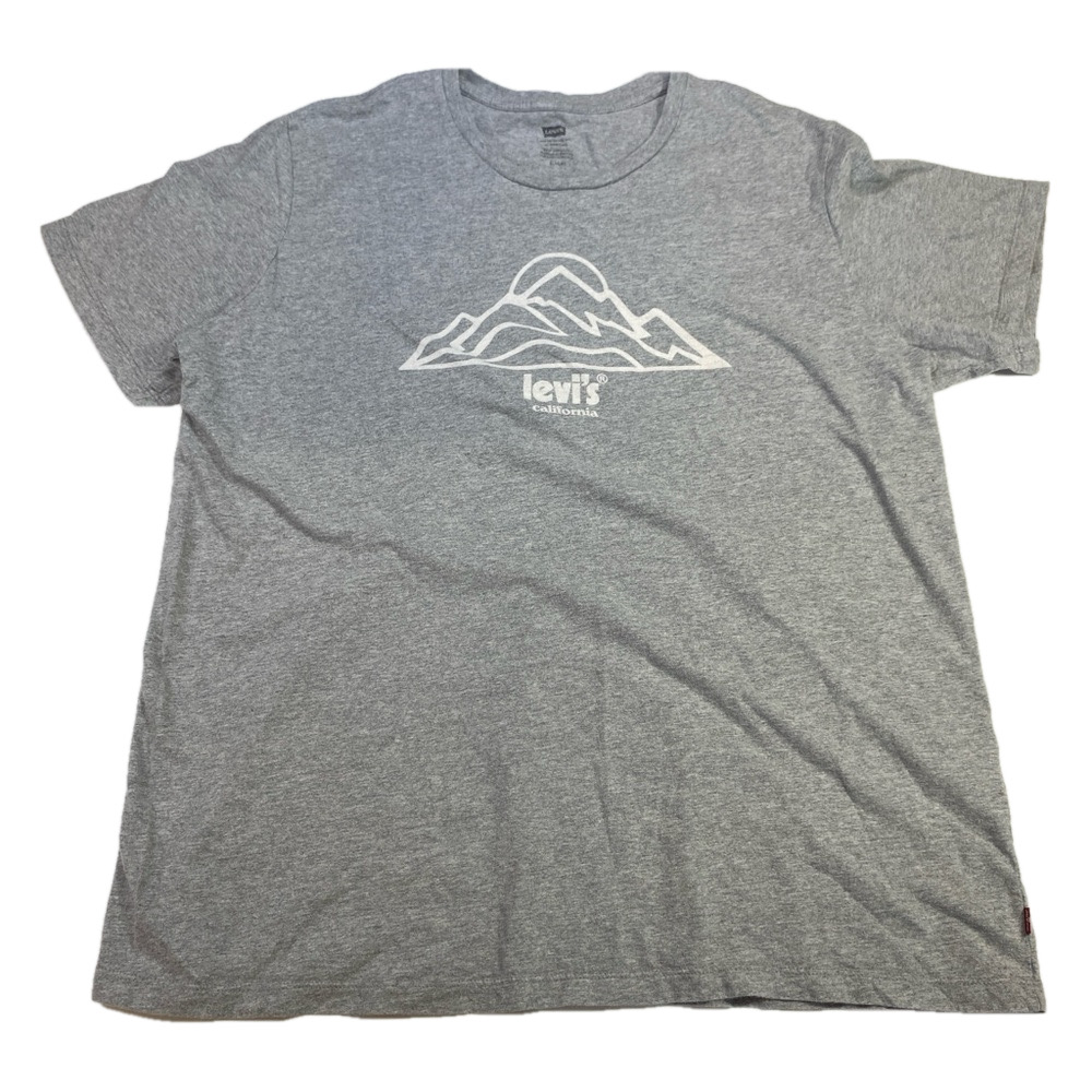 Levi's California T-Shirt Mens XL Gray Mountains Tee Loose
